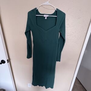 Isabel Maternity Teal Long Sleeve Dress